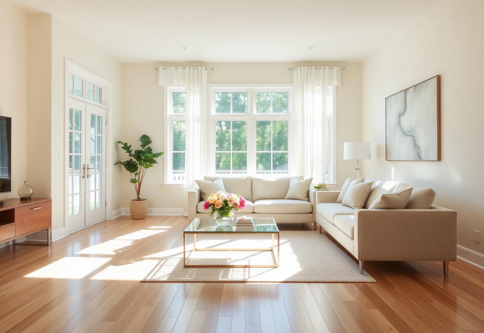 Bright clean Atlanta living room